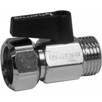 [743722304] Kuglehane med greb 1/2" omløber nippel/muffe krom