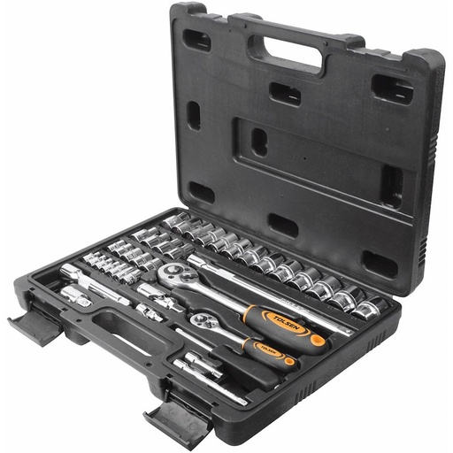 [9816563] Topnøglesæt ¼” & 1/”, 39 dele