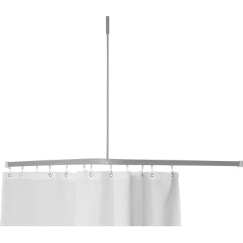 [777354102] Profil2001 8x25mm forhængstang 90x90cm sølv m.loftstøtte mm