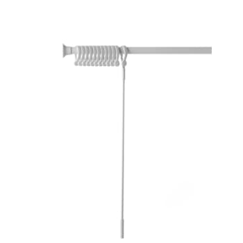 [777451250] Erica2000 forskydelig brusestang 155-260 cm hvid m.ringe/beslag