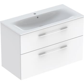 [780068250] Ifö Spira Pro sæt 2 skuffer 98.8x50.2cm Hanehul Overløb Hvid/mat