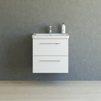 [780939335] Dansani 62,7 cm møbelpk. Mido 2sk. vask LARGHETTO, hvid hgl