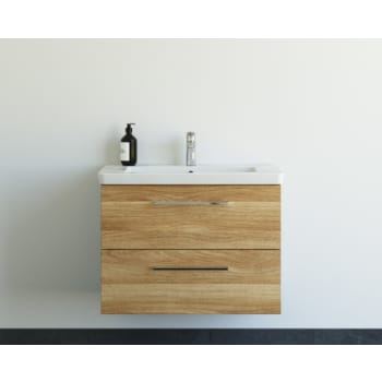 [780939349] Dansani 82,7 cm møbelpk. Mido 2sk. vask LARGHETTO, varm eg