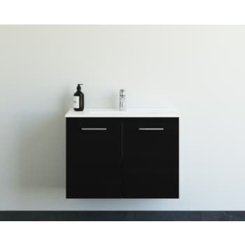 [780939721] Dansani 81 cm sæt Mido 2 låger, Amber Mini vask, sort