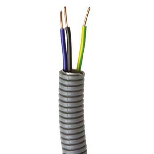 [0833101451] Flexrør 16mm med 3g1,5 PVL grå - 100 meter