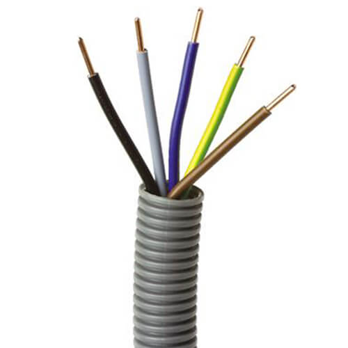 [0833101464] Flexrør 16mm med 5g1,5 PVL grå - 100 meter