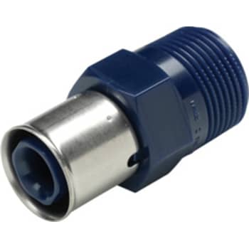 [087568750] 50 mm x 1.1/2" Pres overgang med nippel Alupex Tigris K1 Wavin