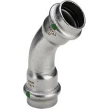 [035712015] 15 mm Bøjning Sanpress Inox 45° muffe/muffe