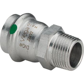 [035765022] 22 mm x 3/4" Overgang Sanpress Inox muffe/nippel