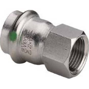 [035766022] 22 mm x 3/4" Overgang Sanpress Inox muffe/muffe