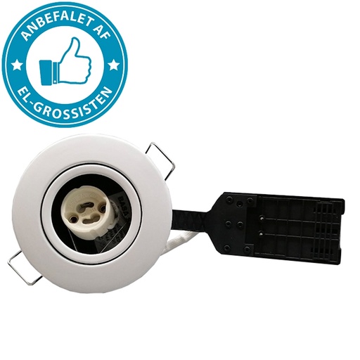 [8659] Pro Indbygningsspot m. GU10 fatning - mat hvid