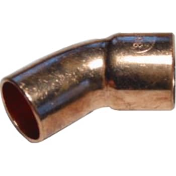 [042040018] 18 mm Lodde bøjning 45° med glat ende