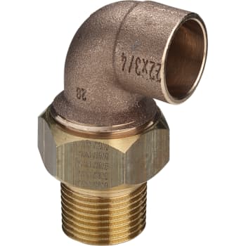 [042098015] 15 mm x 1/2" Lodde vinkelunion med glat ende