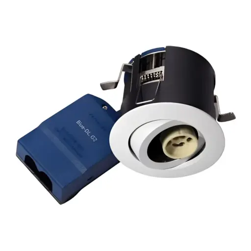 [5442523593] Indbygningsspots m. GU10 fatning G2 - rund, mat hv