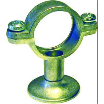 [016534011] 1.1/2" Zink rørbærer med vægflange