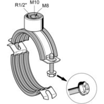[018450045] Scanclamp triple rørbøjle med gummi M8/M10/½'' (38-45 mm)