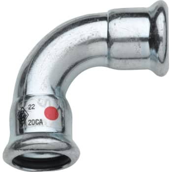 [034702154] 54 mm TURBO Steel bøjning 90G. muffe/muffe