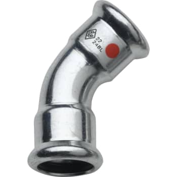 [034712135] 35 mm TURBO Steel bøjning 45G. muffe/muffe