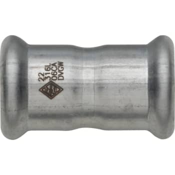 [034820154] 54 mm TURBO Inox dobbeltmuffe