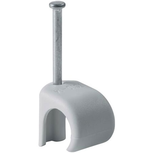 [0839106418] Kabelclips til 7-9mm kabel 25mm søm grå - 100 stk.