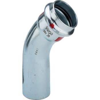 [033903018] 18 mm Prestabo bøjning 45° muffe/nippel