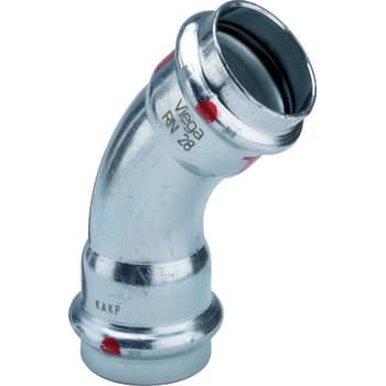 [033904018] 18 mm Prestabo bøjning 45° muffe/muffe
