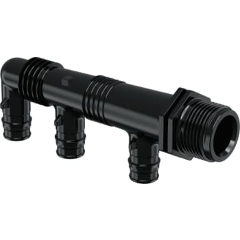 [045296016] Uponor Q&E fordelerrør nippel PPSU G3/4"MT 3X16 C/C45+2X35MM