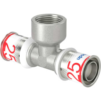 [045478310] Uponor S-Press tee reduceret m/muffe 25-Rp3/4"FT-25