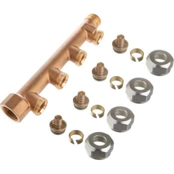 [046217446] Roth fordelerrør 4 x 15 mm Pex EURO-red, Rødgods