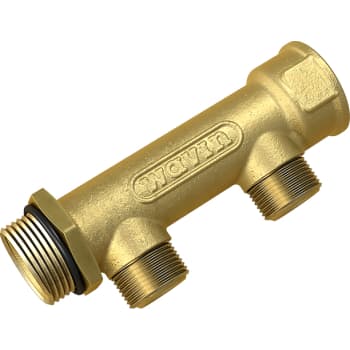 [046565102] 3/4" fordelerrør 2 afgange 1/2" Centerafstand¨50