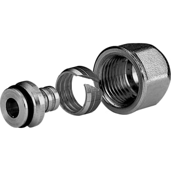 [046895125] 15 mm x 1/2" Koblingssæt til pex i messing med TEA belægning