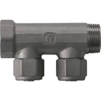 [046895402] 3/4" x 15 mm 2-grens CC35 fordelerrør messing TEA belægning m/kobl.