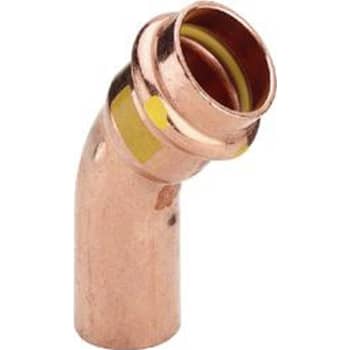 [047511022] 22 mm Bøjning 45° Gas muffe/nippel Profipress