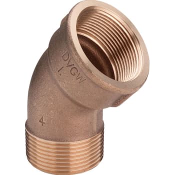 [048121310] 1.1/4" Vinkel 45° muffe/nippel Rødgods Silicium Bronze