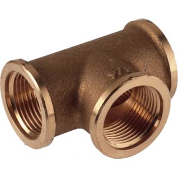 [048130133] 3/4" x 1/2" x 3/4" Tee Messing Afzinkningsfri