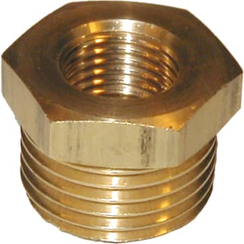 [048241122] 3/8" x 1/4" Nippelmuffe, messing afzinkningsfri