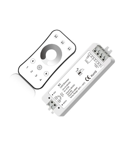 [VT-3135] Trådløs dæmper med fjernbetjening og holder - RF trådløs, 12V (96W), 24V (192W)