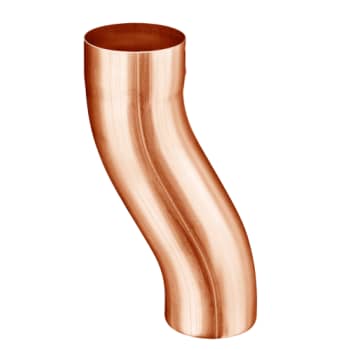 [276251050] VMZINC bøjning 87mm dobb rund kobber