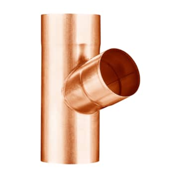 [276256040] VMZINC grenrør 72° 76/76mm  t/rundt nedl kobber