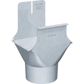 [276532070] 333 x 76 mm Rheinzink expansionstudstykke halvrund