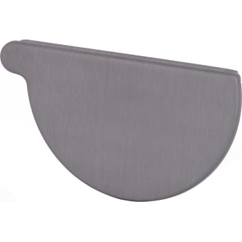 [276738101] VMZINC endebund, halvrund, højre, QUARTZ-ZINC - 280 mm