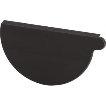 [276739201] VMZINC endebund til halvrund rende ANTHRA-ZINC venstre 280/80 mm