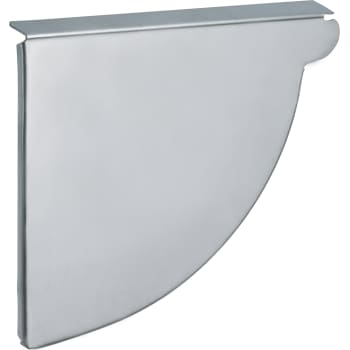 [276739402] VMZINC endebund til kvartrund tagrende, 333 mm - venstre