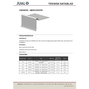 [276975481] Vindskede 75x80x1000mm. 90° Svækket begge ender.