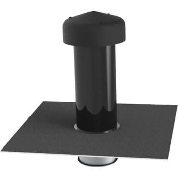 [288034225] Ventilationshætte Ø125 sort m integreret tagpap + kondensindsats