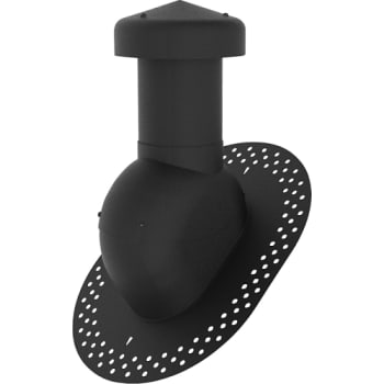 [288034360] Ventilationshætte Ø160 sort m flange til tagpap + kondensindsats