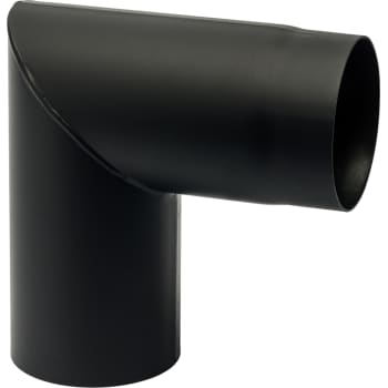 [318414130] 130 mm Metalbestos Sorte røgrør knærør, 90°