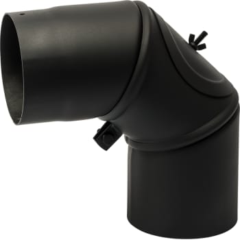 [318436200] 200 mm Metalbestos knærør 90° med smig, med renseklap