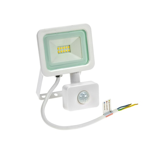 [SLI029041CW-CZUJNIK] 10W LED projektør m. sensor 6000K 830 Lumen