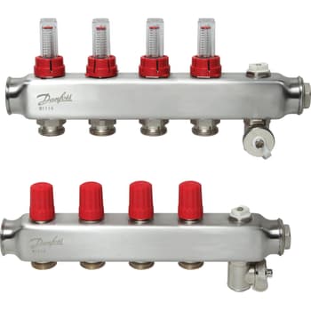 [402037004] Danfoss SSM manifoldsæt 4+4 m/flowmetre og endestykke